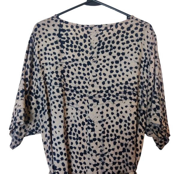 Osei Duro Nonna Maxi Dress Snake Bite XL Hand Dyed Belted Oversized Pockets Boho - Picture 12 of 15